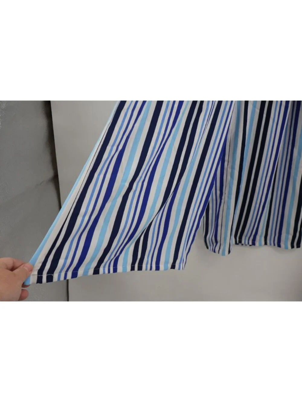 Do+Be Blue White Stripe Wide Leg Crop Pants NWT Nordstrom Size M